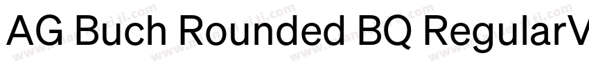 AG Buch Rounded BQ RegularVersion 0字体转换